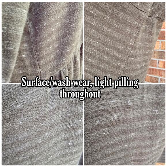 Pure Jill Tunic Dress Moss Green Heather Stripe Size M Long Sleeve Scoop Neck - Picture 5 of 8